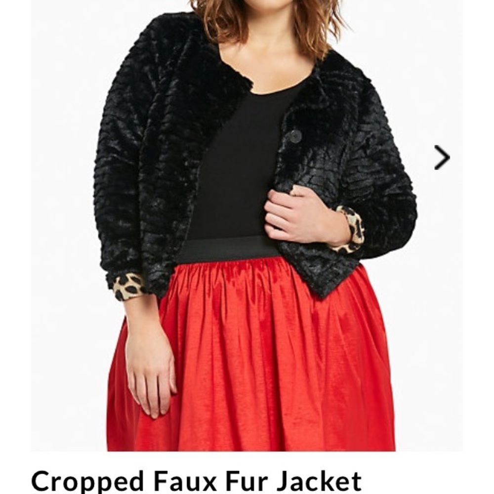 Torrid  Cropped Fur Jacket