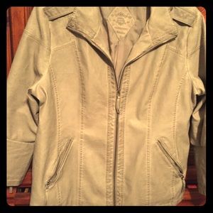 Grey faux leather jacket