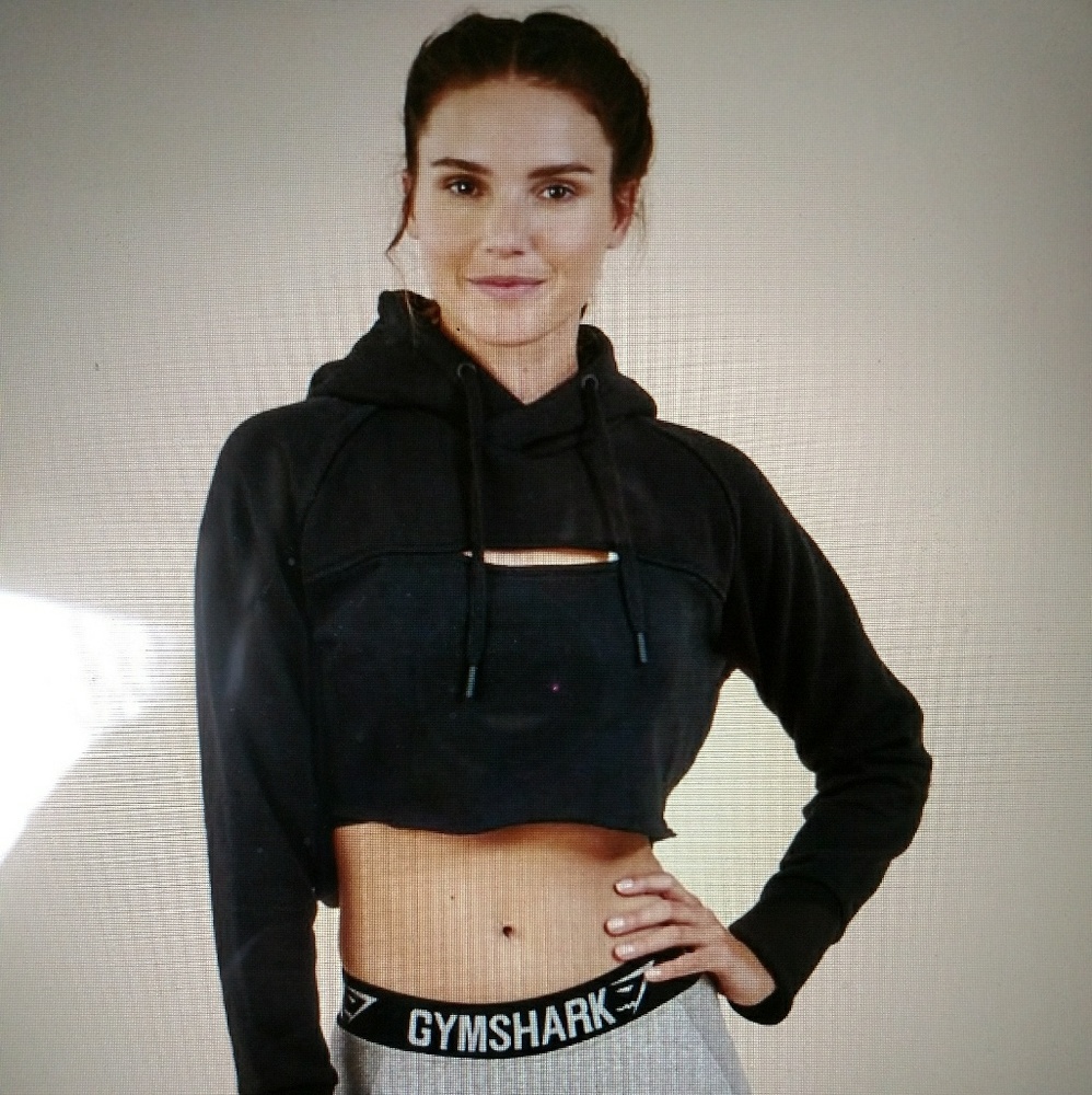 ISO gymshark raw edge cropped hoodie