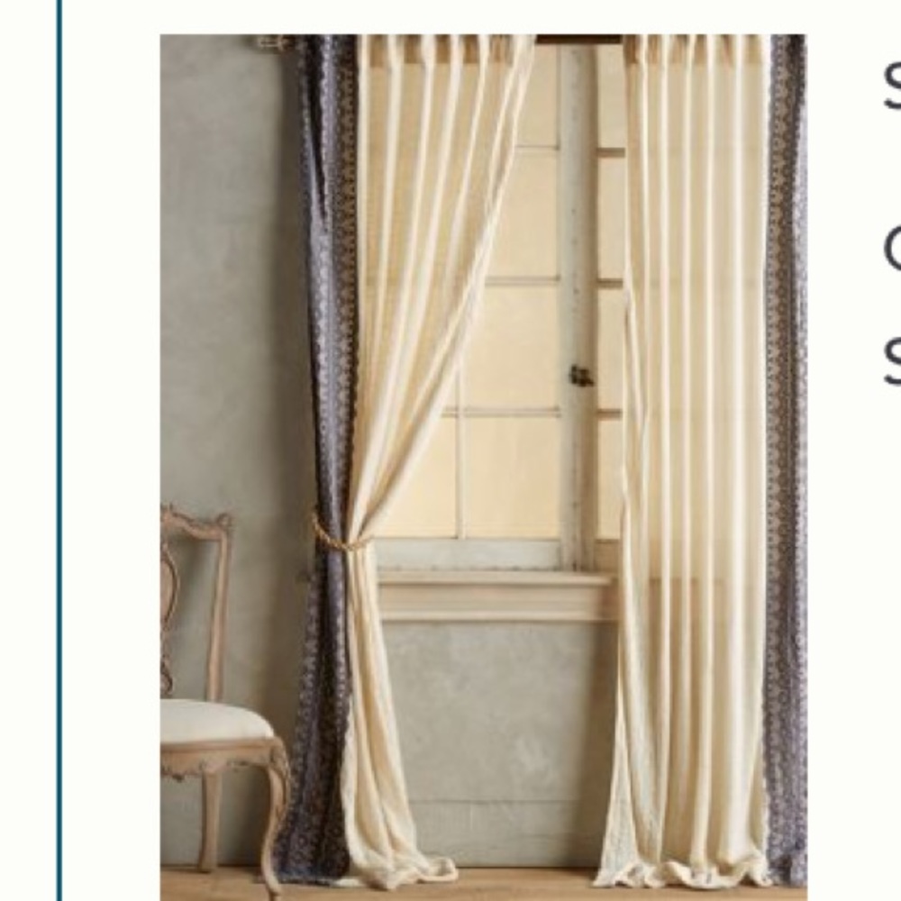 Anthropologie Clara Curtains (2 Panels)