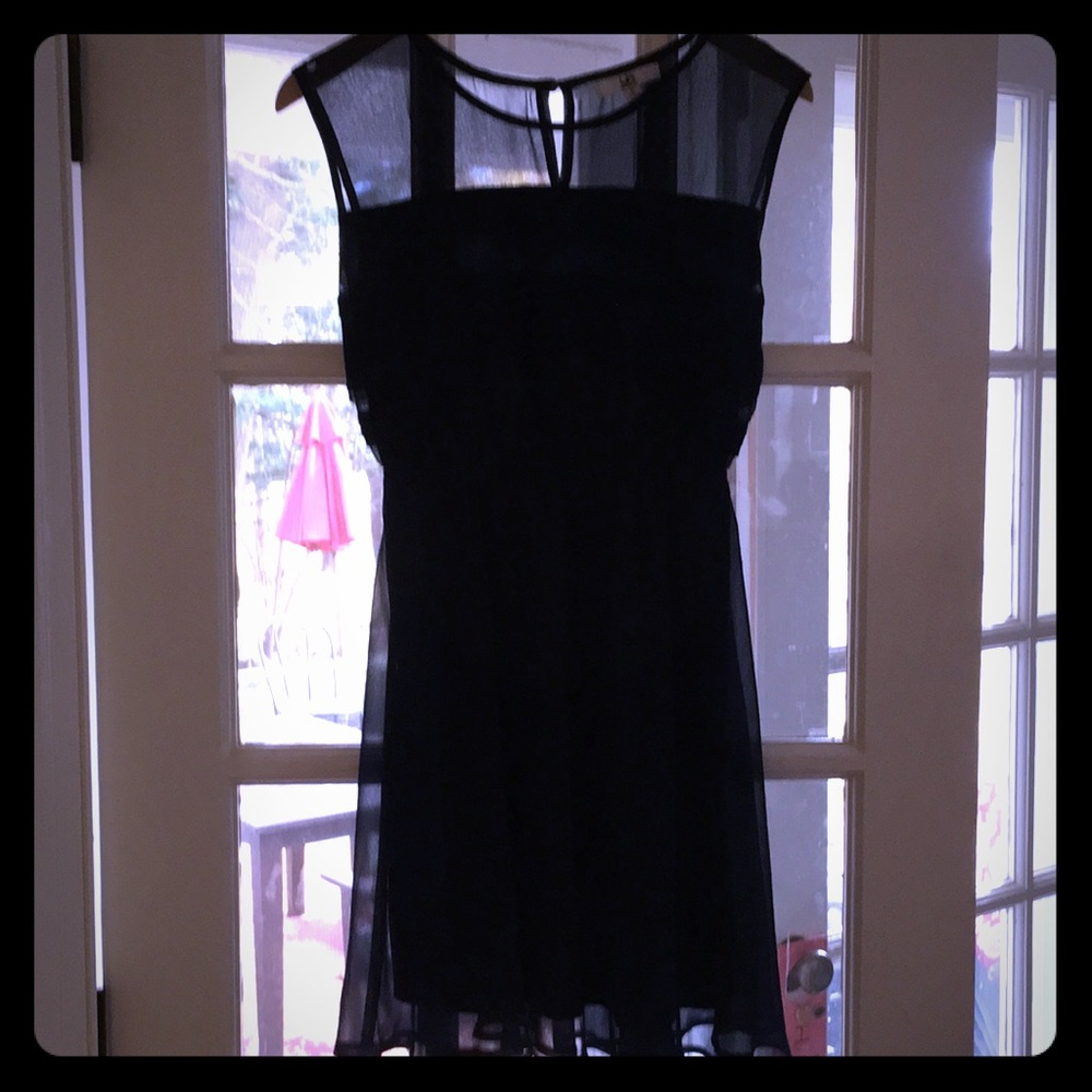 Navy Blue Cocktail Dress with small button closure