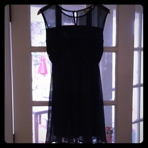 Navy Blue Cocktail Dress with small button closure