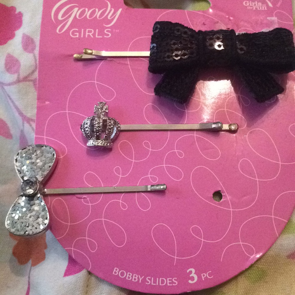 Bow and crown hair pins