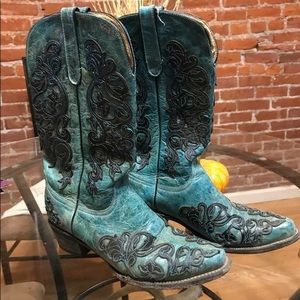 Ferrini turquoise cowboy boots