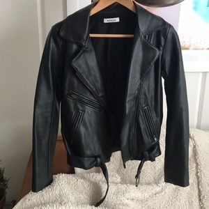 Azalea black faux leather jacket