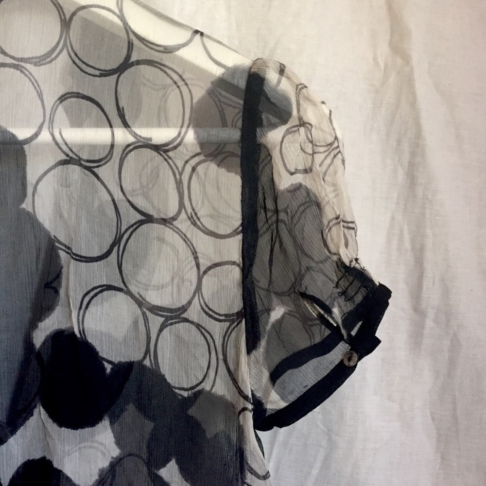 Sheer Blouse with Ruffle - Picture 5 of 6