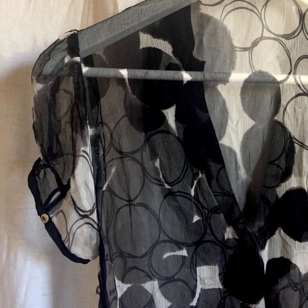 Sheer Blouse with Ruffle - Picture 6 of 6