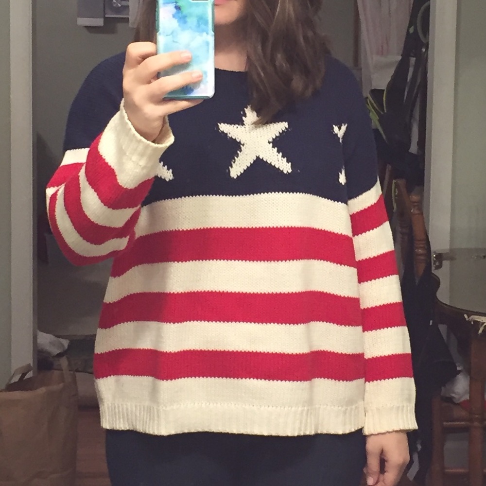 Forever 21 American Flag Sweater