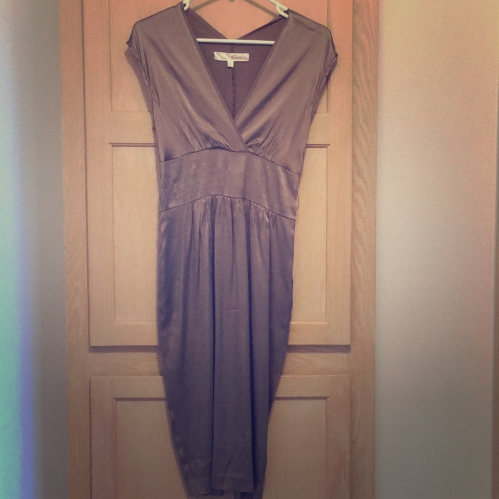 Silk dress with belt