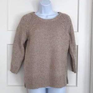 Ann Taylor tan 3/4 sleeve sweater