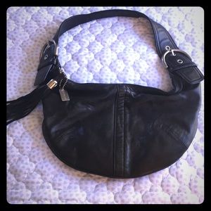 Coach black shoulder handbag