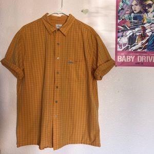 Calvin Klein yellow short sleeve button up