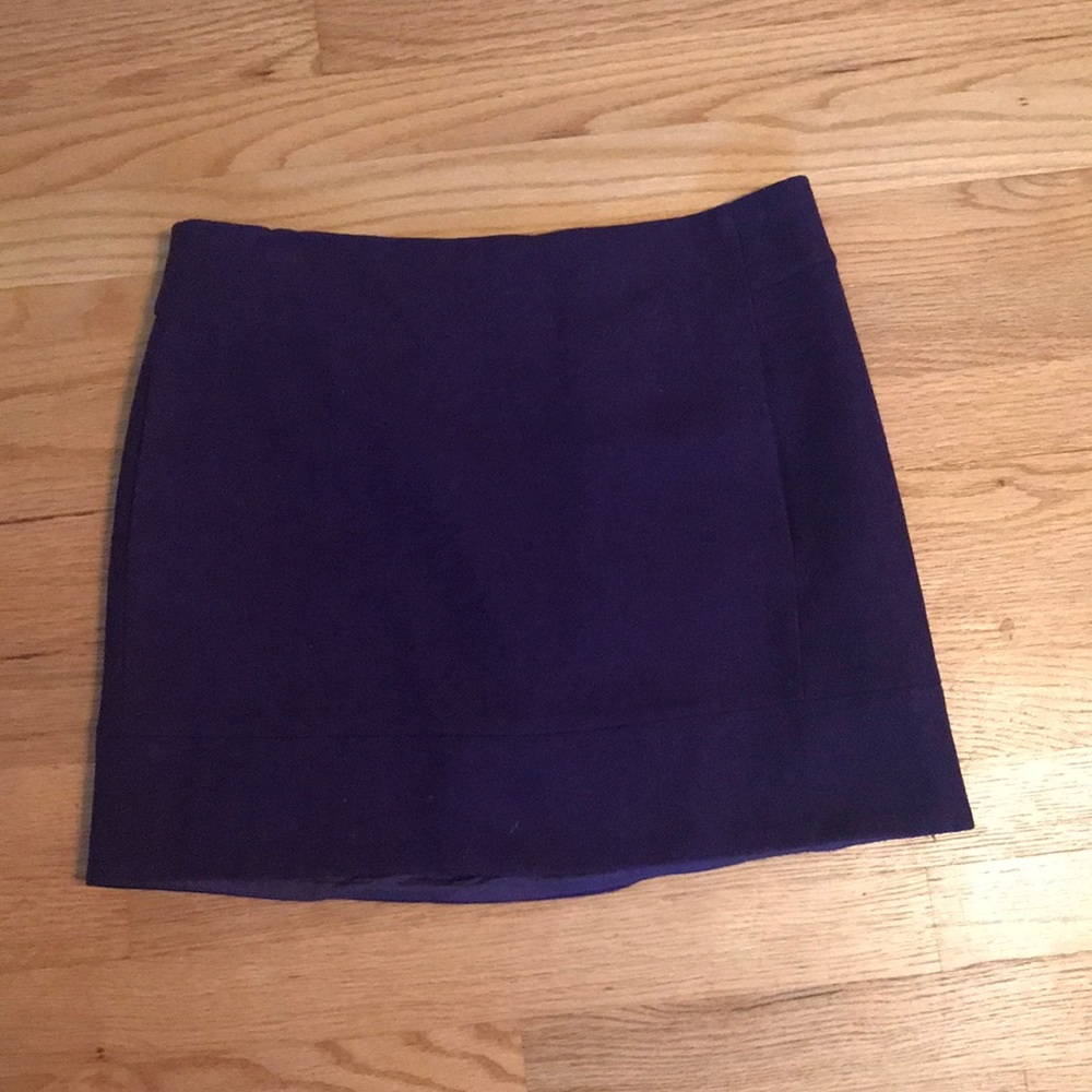J.Crew purple wool miniskirt