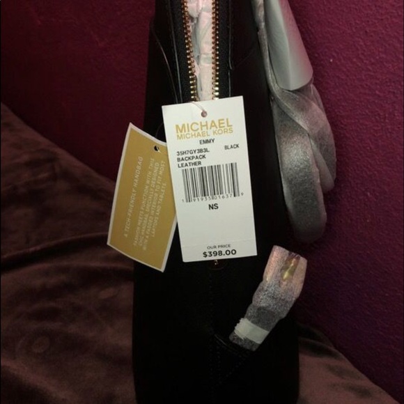 Michael Kors black backpack purse