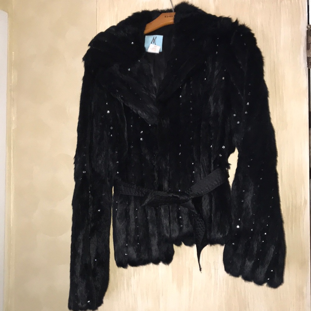 Marciano rabbit fur jacket