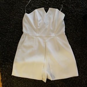 Large...All white Skort Romper!!!