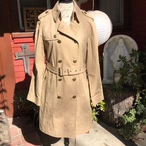 Stylish, light weight, Tan Loft Trench-coat.