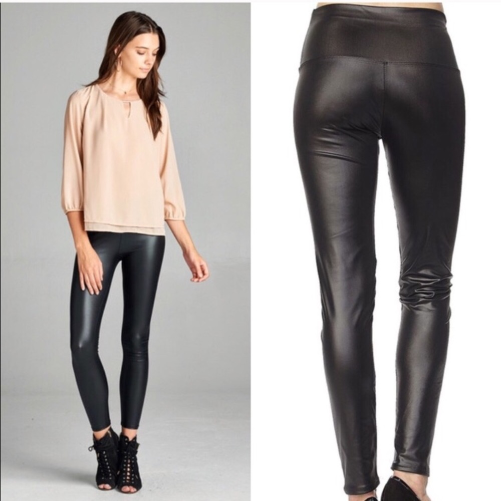 Vegan Leather Leggings