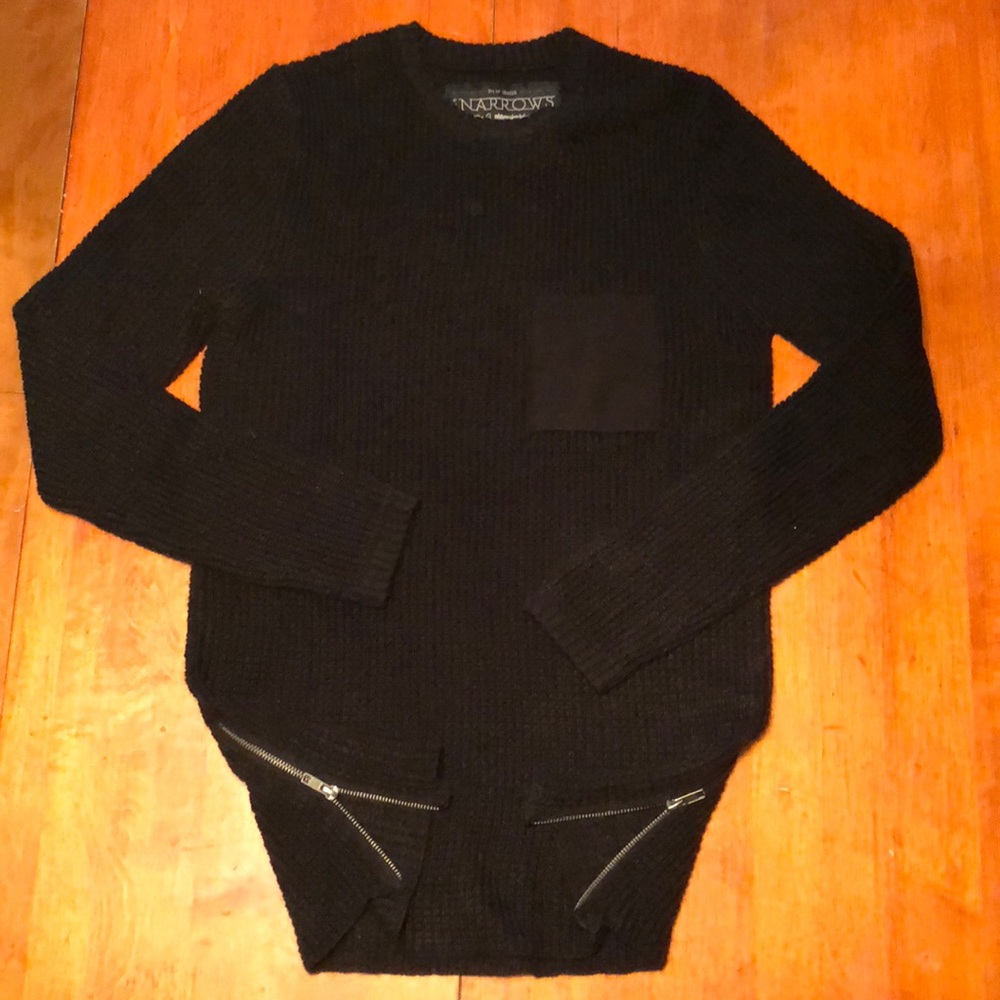 the Narrows knit sweater with bottom zippers