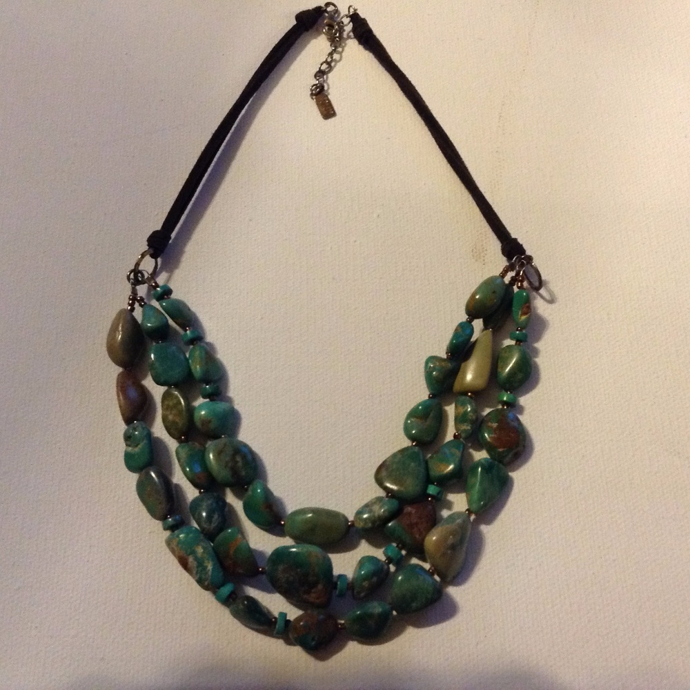 STATEMENT Necklace - Turquoise & leather