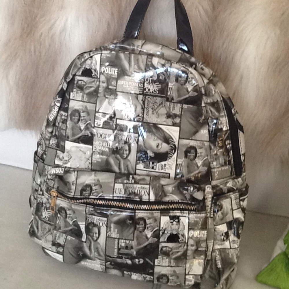 Vogue black and white backpack