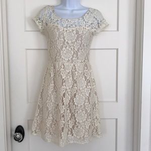 American eagle cream lace dress