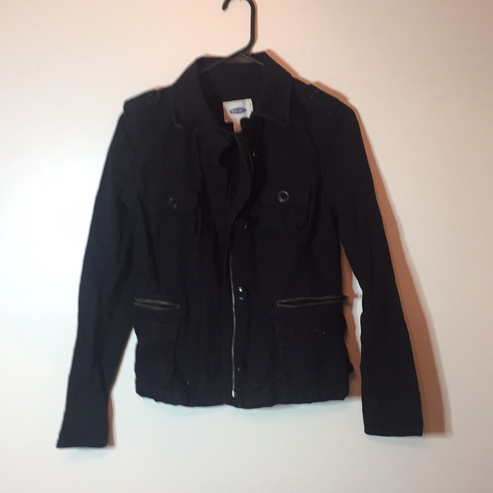 Old Navy Military Style Black Cotton Jacket
