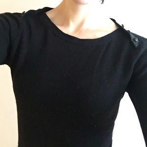 Michael Stars Black Cashmere Sweater Dress