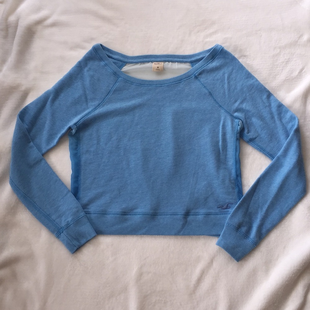 Ombré Sheer Back Long Sleeve Sweater