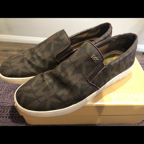mk brown shoes