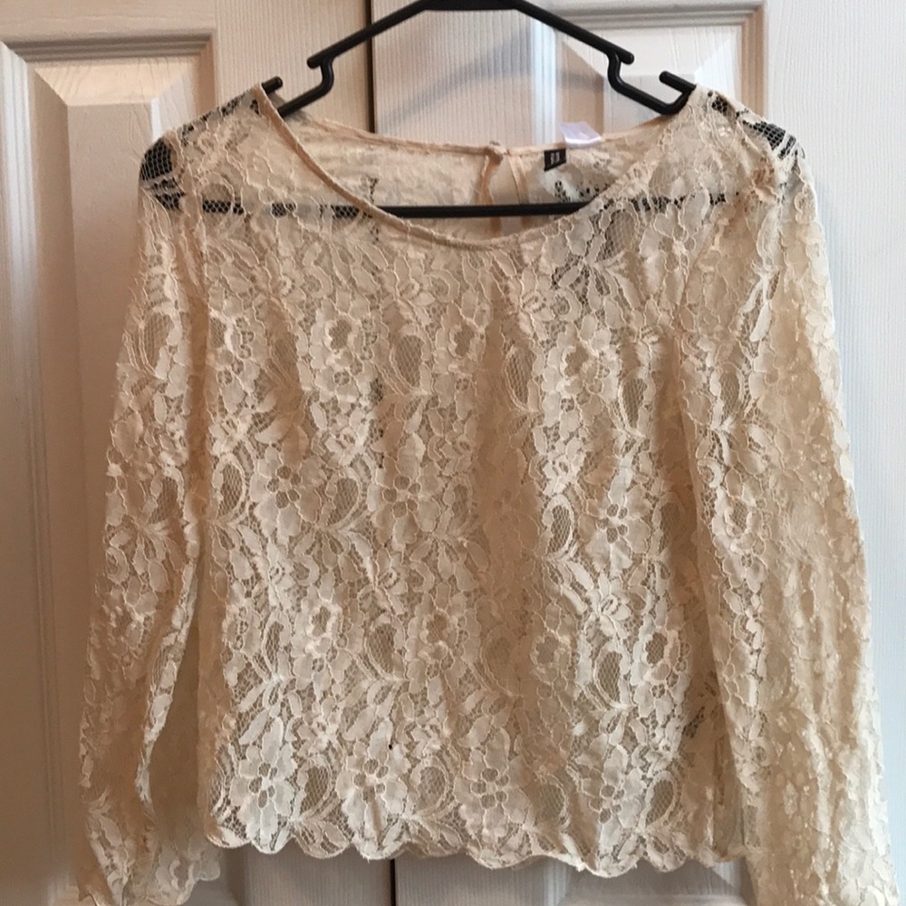 NEVER BEEN WORN cream blouse