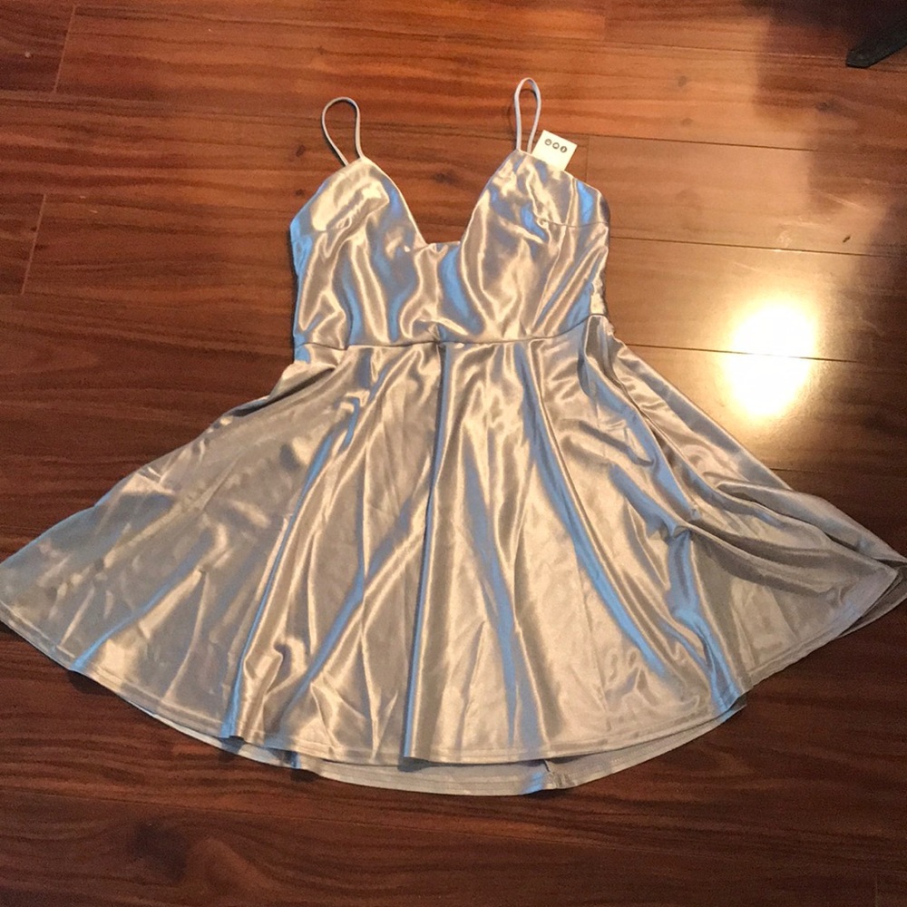 Metallic Skater dress