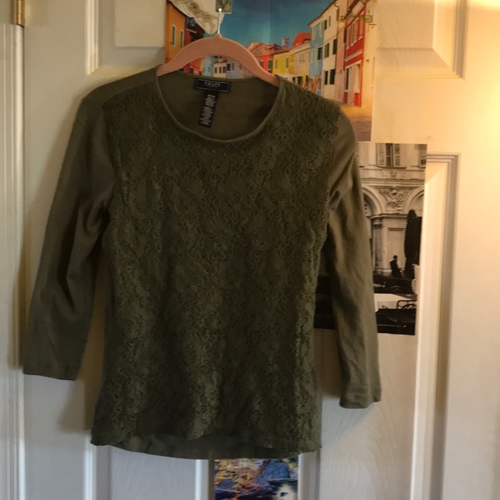 Chaps Denim Olive Green shirt