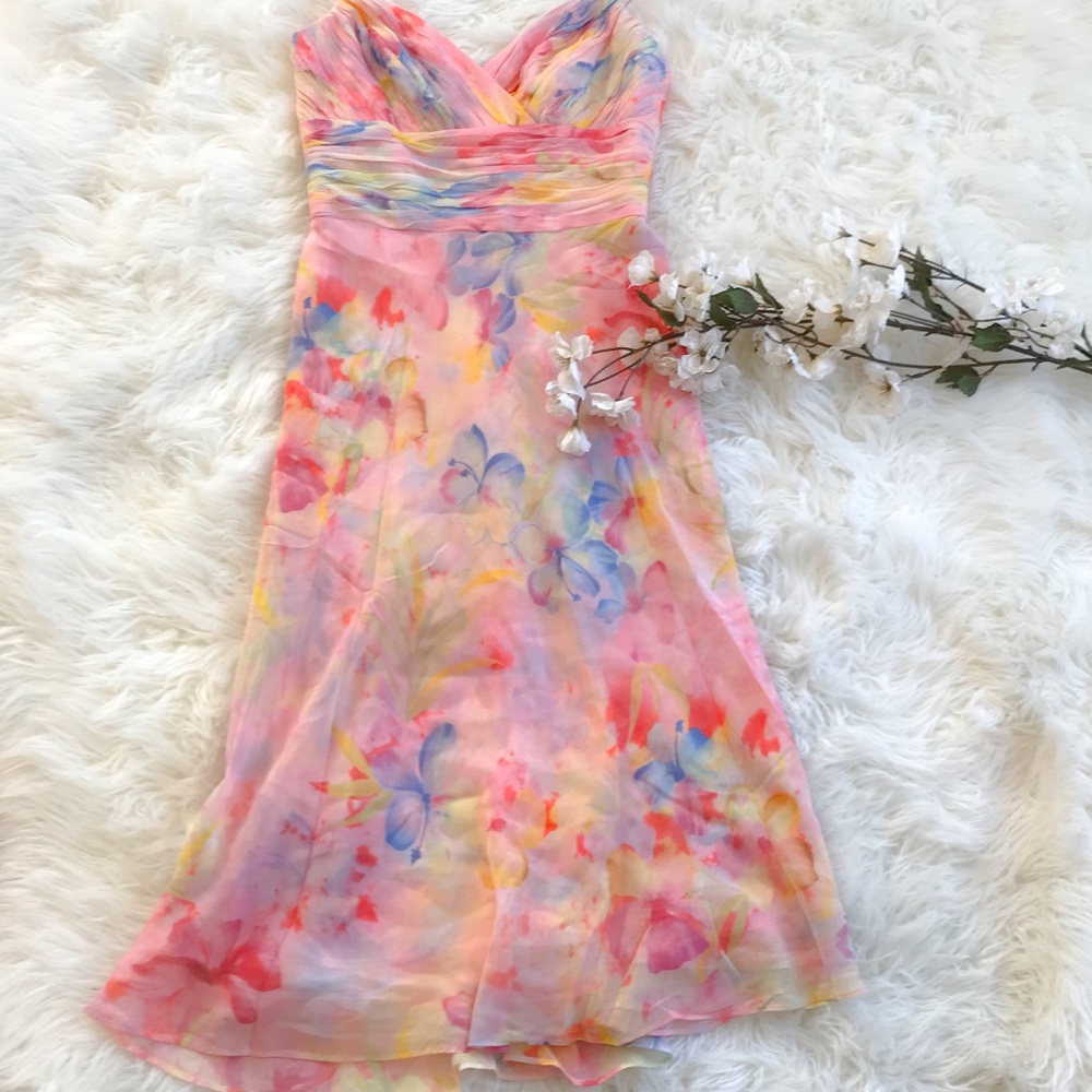Silk floral dress