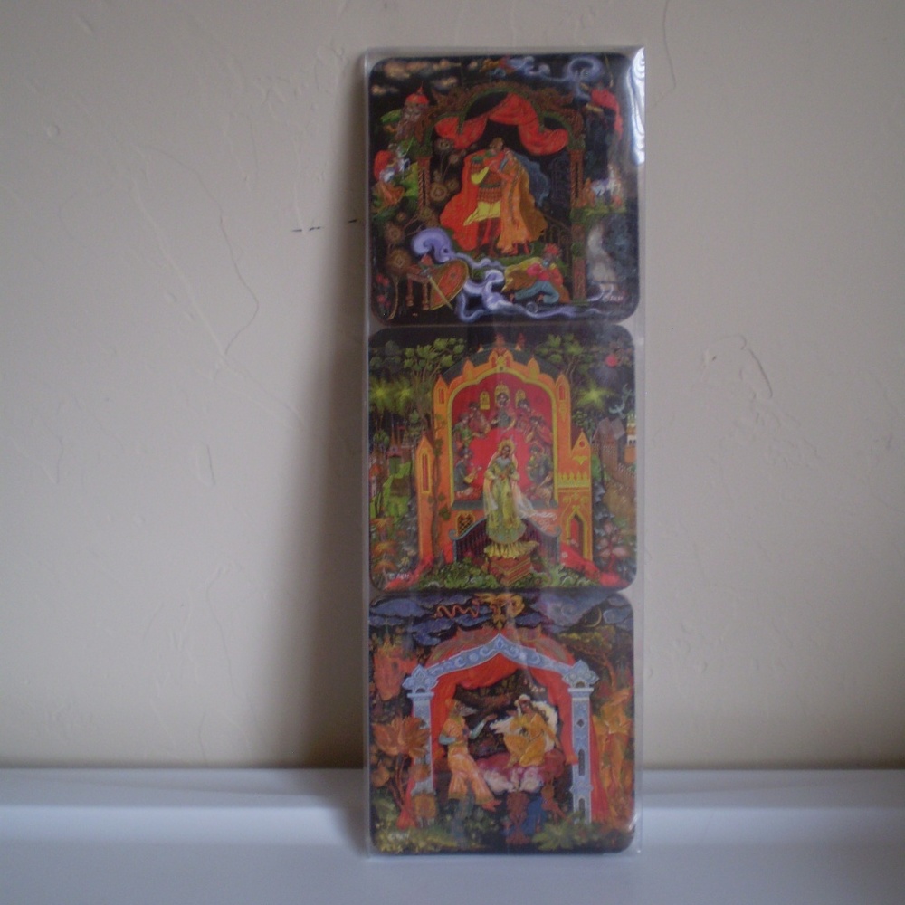 souvenir 6 coasters with Russian fairy-tails