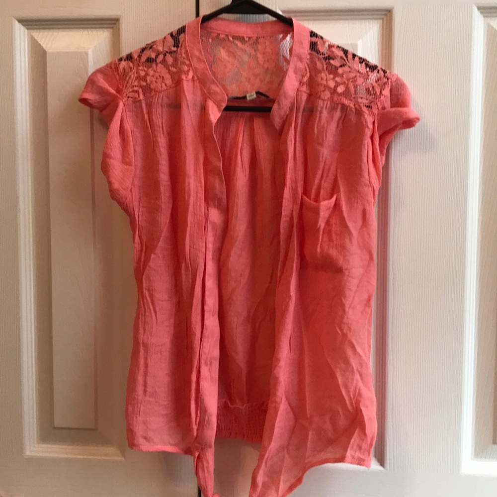 Coral blouse