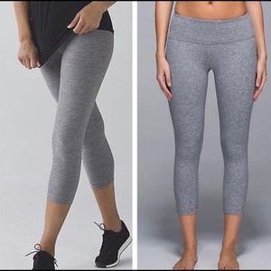 Gray Wunder Under Cropped Leggings LULULEMON
