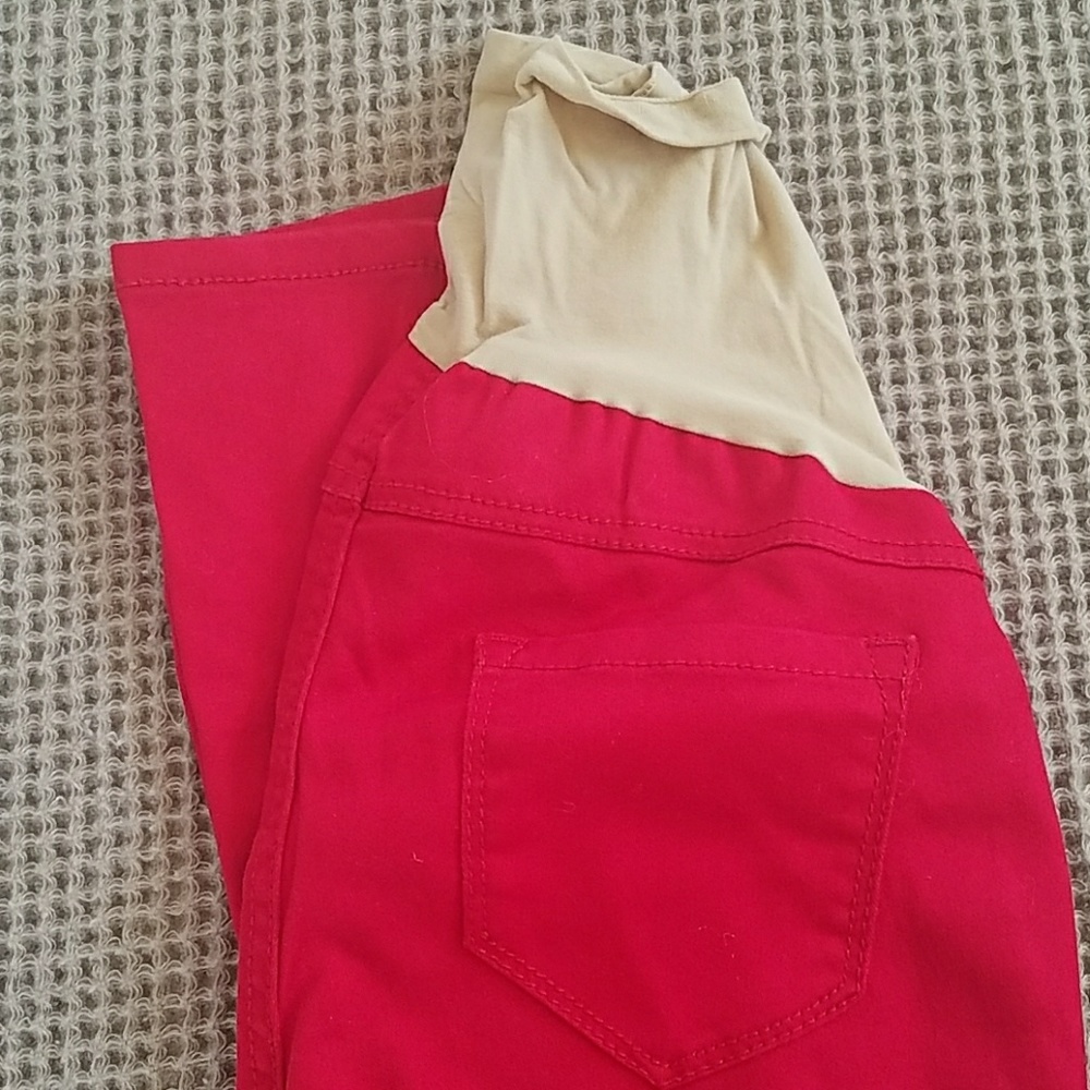 Red Maternity Skinny pants