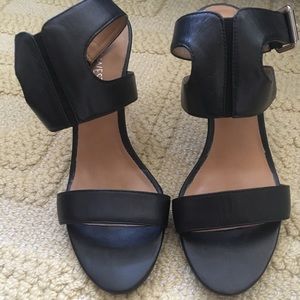 Nine West Black Leather Heels