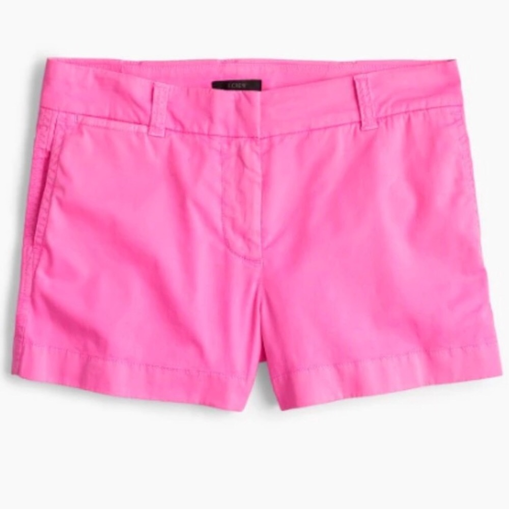 J crew hot pink chino shorts