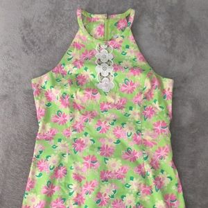 Lilly Pulitzer Pink Rhino Shift Halter Dress