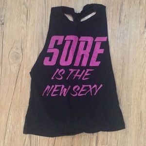 XS Black workout tank