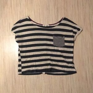 Striped cropped t-shirt