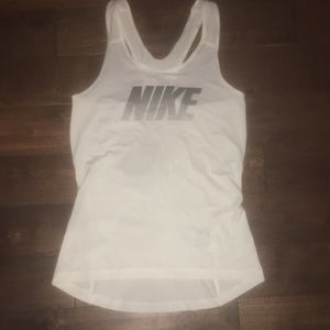White Nike workout tank