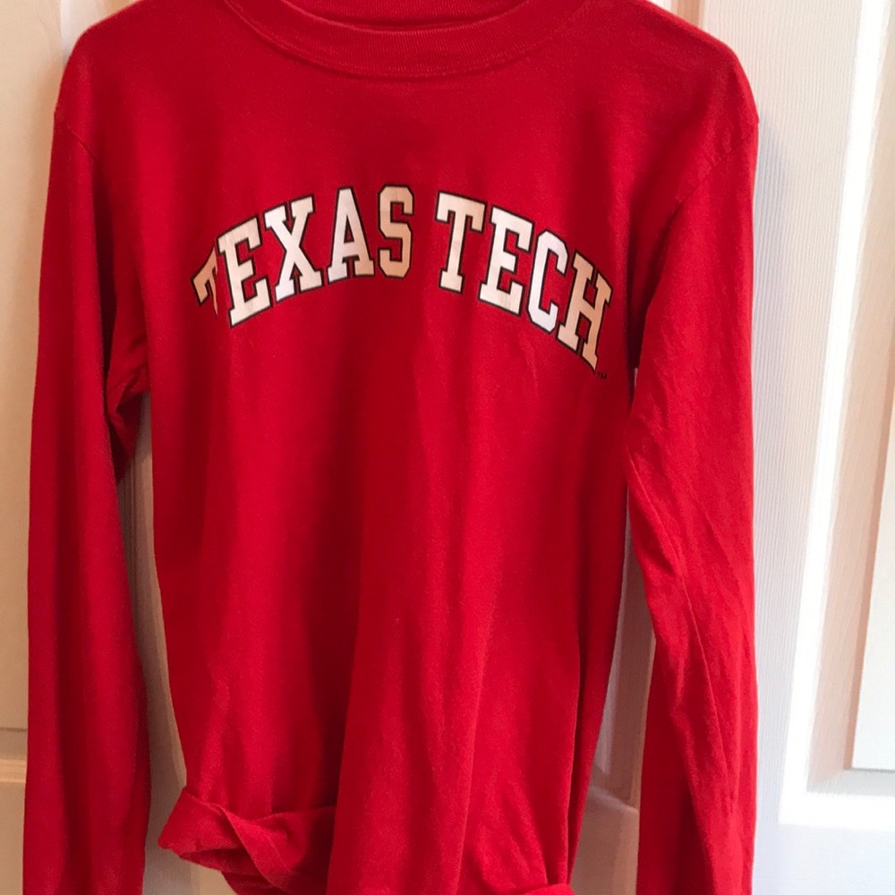 Texas tech college log sleeve tee