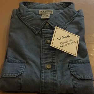 Men’s LLBean Denim Two Pocket Shirt  XL