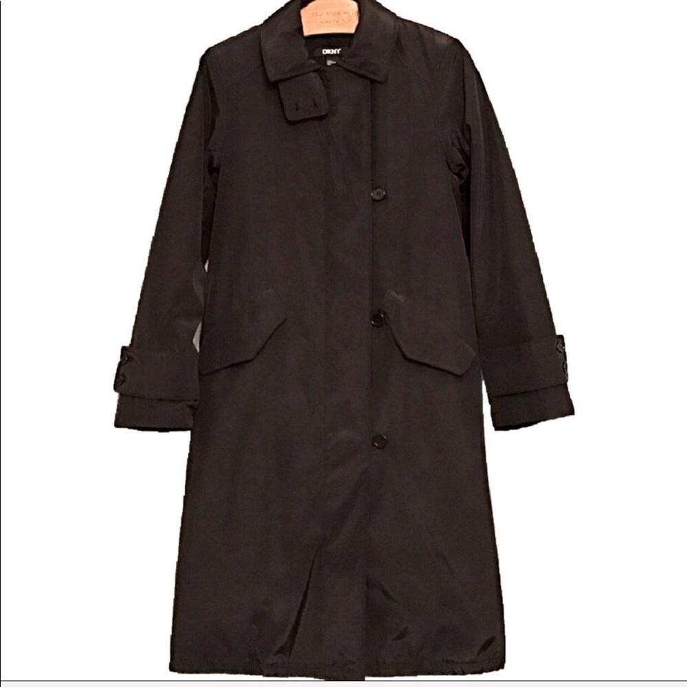 DKNY Luxury Black Full Length Winter Coat NWOT