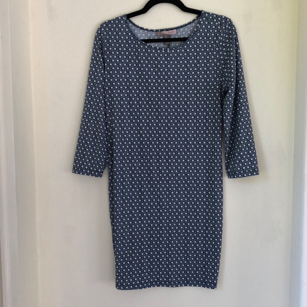 Forever 21 geometric minidress, 3/4 sleeve, large