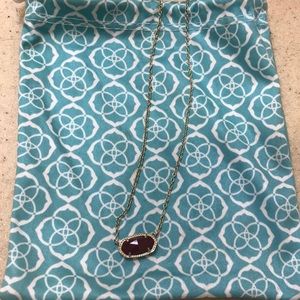 NWOT Kendra Scott Garnet and Gold necklace