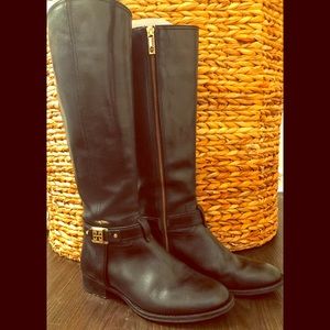 AUTHENTIC TORY BURCH RIDING BOOTS IN BLACK